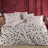 Hobby Tek Kişilik Poplin Nevresim Takımı Daisy Gri