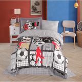 Hobby Vole Gri - Poplin Studio Tek Kişilik Nevresim Takımı - 160 x 220 cm
