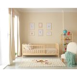 Hobby Wood Nova - Natural Yuvarlak Çıtalı Karyola - Ahşap - 120X200