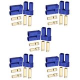 Hobbypark 5 Çift EC5 Muz Fiş Konnektörleri Dişi Erkek 5,0 mm Altın Kurşun Konektör RC ESC LIPO Pil Cihazı Elektrikli Motor için