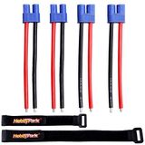HobbyPark EC3 Fiş Konnektörleri Erkek ve Aile 14AWG 14 Ayar Silikonlu Akü Kayışlı RC Lipo Pil Kablosu RC Arabalar Dört Helikopter için (4 ADET)
