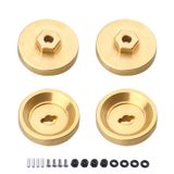 Hobbypark Pirinç Tekerlek Ağırlıkları Altıgen Adaptör 4 mm AXIAL SCX24 Kilit Cıvatası AXI90081 Yükseltmeler 1/24 RC Paletli Araba için (4'lü Set)