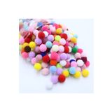 HOBBYRONS 100 Adet, Ponpon, 20 Mm, Renkli Ponpon, Peluş Ponpon