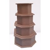 Hobi 12238 Dekoratif Model Makyaj Kutu Set Dörtlü Ham Ahşap Mdf El Yapımı
