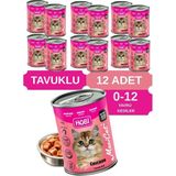 Hobi 12x400 gr Maxicat Tavuklu Yavru Kedi Konservesi