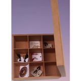 Hobi 90022 Dekoratif Model Takı Kutusu Bölmeli Ahşap HAM MDF El Yapımı
