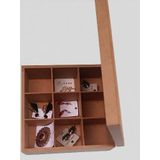 Hobi 90028 Dekoratif Model Takı Kutusu Bölmeli Ahşap HAM MDF El Yapımı