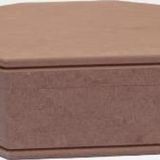 Hobi 90039 Dekoratif Takı Kutu Çokgen Model Klips Bölme Ham Ahşap Mdf El Yapımı