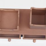 Hobi 90066 Dekoratif Kalemlik Set İkili Model HAM MDF Ahşap Çekmece El yapımı