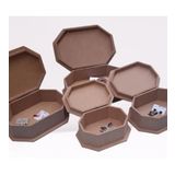 Hobi 90074 Dekoratif Model Makyaj Kutu Set Dörtlü Ham Ahşap Mdf El Yapım