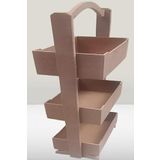 Hobi 90304 Raf Terek 3 LÜ Geniş İç Hacimli CNC Kesim Ahşap MDF HAM El Yapım