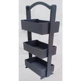 Hobi 90383 Erdl Raf Terek 3'Lü Geniş İç Hacim Cnc Kesim Ahşp Mdf Antrasit Elyapım