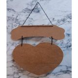 Hobi Adn 0226 Dekoratif Kapı Süsü Kalpli MODEL Ahşap MDF HAM CNC Kesim El Yapım