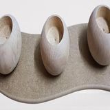 Hobi Adn 90043 Dekoratif Mumluk Ahşap MDF HAM CNC Kesim 3lü El Yapım