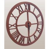 Hobi Adn 90223 Duvar Saat Ahşap Mdf 60 Çap Model Doğal Ham Renk Kutu Sevk El Yapı