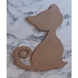Hobi Adn 90227 Dekoratif Pano Kedi CNC Kesim Ahşap HAM MDF MODEL El Yapım
