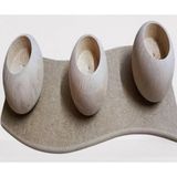 Hobi Adn 90243 Dekoratif Mumluk Ahşap Mdf Ham Cnc Kesim 3Lü El Yapım
