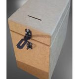 Hobi Adn 90264 Dekoratif Bahşiş Kutu Ahşap Mdf Ham Cnc Kesim Model El Yapım