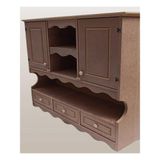 Hobi Adn 90357 Mutfak Dolap Terek Klasik Model Cnc Kesim Ahşap Mdf Ham El Yapım - Ahşap Rengi - TEREK 2 KAPAKLI DOLAP