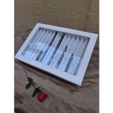Hobi Adn 90579 Dekoratif TESBİH Kutu Ahşap MDF Beyaz Boyalı CNC Kesim Çift Bölme