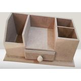 Hobi Adn Dekoratif Kalemlik Tek Çekmece Ahşap Mdf Ham Cnc Kesim Model El Yapım