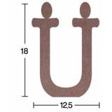 Hobi-art H 26 Ayakta Durabilen Ahşap Ü Harfi (18 Mm Kalınlık)