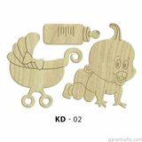 Hobi-Art Kd 02 Bebek Seti Dekoratif Mini Ahşap Obje