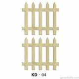 Hobi-Art Kd 04 Bahçe Çiti Dekoratif Mini Ahşap Obje