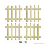 Hobi-Art Kd 05 Bahçe Çiti Dekoratif Mini Ahşap Obje