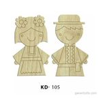 Hobi-art Kd 105 - Erkek Ve Kadın Çifti Dekoratif Mini Figür Ahşap Süs Objeler