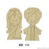 Hobi-art Kd 106 - Erkek Ve Kadın Çifti Dekoratif Mini Figür Ahşap Süs Objeler