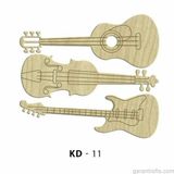Hobi-Art Kd 11 - Gitar Seti Dekoratif Mini Ahşap Obje