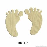 Hobi-art Kd 110 - Ayak Figürlü Dekoratif Mini Ahşap Obje