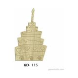 Hobi-art Kd 115 - Yaş Pasta Figürlü Dekoratif Mini Ahşap Obje