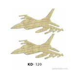 Hobi-art Kd 120 - Uçak Figürlü Dekoratif Mini Ahşap Obje