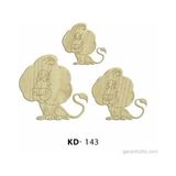 Hobi-Art Kd 143 - Aslan Figürlü Dekoratif Mini Ahşap Obje