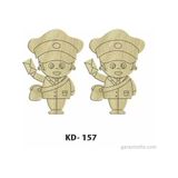 Hobi-Art Kd 157 - Postacı Figürlü Dekoratif Mini Ahşap Obje