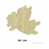 Hobi-Art Kd 168 - Melek Kız Figürlü Dekoratif Mini Ahşap Obje