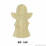 Hobi-Art Kd 169 - Melek Kız Figürlü Dekoratif Mini Ahşap Obje