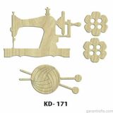 Hobi-Art Kd 171 Terzi Seti Dekoratif Mini Ahşap Obje