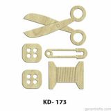 Hobi-Art Kd 173 Terzi Seti Dekoratif Mini Ahşap Obje