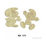 Hobi-Art Kd 177 - Şirinler Çizgi Film Karakterleri Mini Ahşap Obje