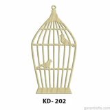 Hobi-Art Kd 202 Kuş Kafesi Şeklinde Dekoratif Mini Ahşap Obje