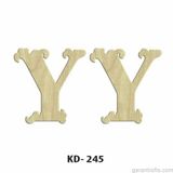 Hobi-Art Kd 245 Dekoratif Mini Ahşap Harfler (Y Harfi)
