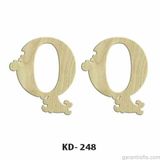 Hobi-Art Kd 248 Dekoratif Mini Ahşap Harfler (Q Harfi)