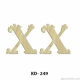 Hobi-Art Kd 249 Dekoratif Mini Ahşap Harfler (X Harfi)