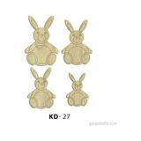 Hobi-Art Kd 27 - Tavşan Dekoratif Mini Ahşap Obje