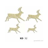 Hobi-Art Kd 32 - Geyik Dekoratif Mini Ahşap Obje