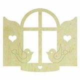Hobi-Art Kd 320 Pencere Figürlü Mini Ahşap Obje