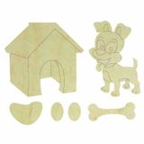 Hobi-Art Kd 325 Köpek Kulübe Figürlü Mini Ahşap Obje